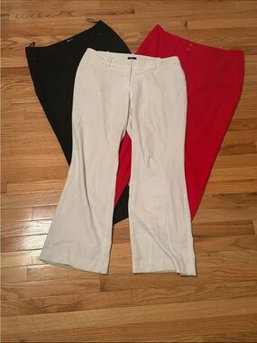Bundle of formal pants ft. Boot Cut & Flare Pants - White, Black & Red